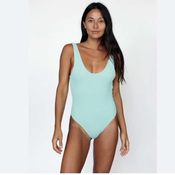 Mai Deluxe Collection Bonita Bodysuit Swimsuit NWT in Jade - Picture 1 of 8